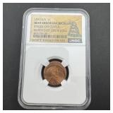 Lincoln Cent Mint Error Ngc Struck Off Center