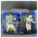 Miami Dolphins Blue Checkerboard Card Lot (2 Cards