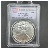 2005 American Silver Eagle Pcgs Ms69 First Strike