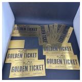 Wonka Golden Ticket Gold Foil Notes