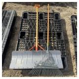 Snow Pusher & Leaf Rake Lot