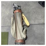 Vintage Golf Clubs With Bag