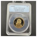 2008-s Sacagawea Dollar Anacs Pr70 Dcam