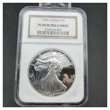 1990-s American Silver Eagle Ngc Pf69 Ultra Cameo