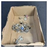 Lot Of 25 Costume Jewelry Rings - Various Sizes
