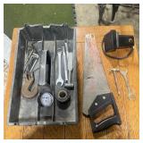 Mixed Tool Tray With Saw & Wrenches