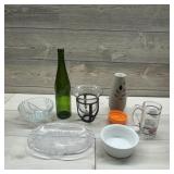 Glassware, Bottle & Household Dï¿½cor Lot