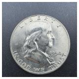 1954-d Franklin Silver Half Dollar