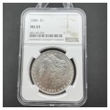 1886 Morgan Silver Dollar Ngc Ms63