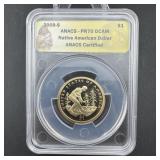2009-s Native American Dollar Anacs Pr70 Dcam