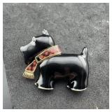 Dog Pin Brooch Enamel