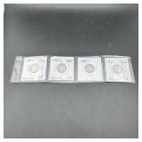 (4) Mercury Silver Dime Lot - 1918-s, 1918-d, 1918