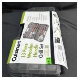 13-piece Wooden Handle Grill Set