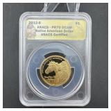 2012-s Native American Dollar Anacs Pr70 Dcam