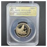 2013-s Native American Dollar Anacs Pr70 Dcam