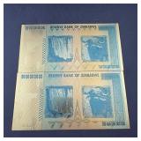 Zimbabwe $1 Trillion Gold Foil Note