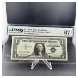 1957b $1 Silver Certificate; Fr 1621; Ua Block; Gr