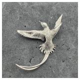 Sterling Silver Bird Pin 925 3.6 Grams