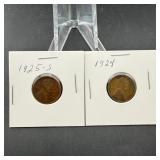 1924 & 1925-s Wheat Cent Lot