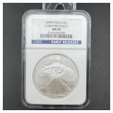 2008 American Silver Eagle Ngc Ms69 Early Releases