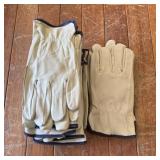 (6) Pairs Extra Large Leather Work Gloves