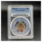 1945-p Jefferson Nickel Pcgs Brilliant