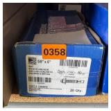 Box of (20) Fastenal WA+ 5/8" x 6" Wedge Anchors