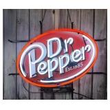 Dr Pepper Real Glass Neon Lighted Sign Âï¿½ 24" X