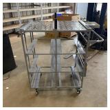 Industrial Rolling Metal Utility Cart / Rack