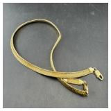 Sterling Silver Gold Vermeil Necklace; Marked 925