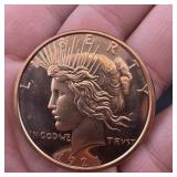 1 Oz .999 Copper Round