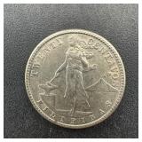 1944-d Philippines 50 Centavos Silver Coin