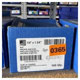 Box of (100) Fastenal WA+ 1/4" x 1-3/4" Wedge An