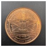 1 Oz .999 Copper Round