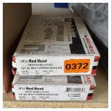 (2) Cases Red Head Concrete Anchors, 1/4" x 3-3/8