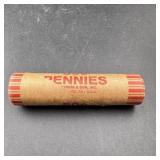 Penny Roll w/ Mercury Dime & Wheat End Coins