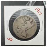 1917 Walking Liberty Silver Half Dollar