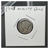 1943 Mercury Silver Dime