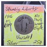 1916/1917 Standing Liberty Quarter Variety 1