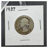 1937 Washington Silver Quarter