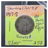 1917-s Standing Liberty Quarter Variety 1