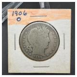 1906-o Barber Silver Half Dollar