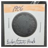 1906 Barber Silver Half Dollar