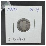 1910 Barber Silver Dime