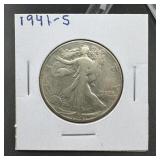 1941-s Walking Liberty Silver Half Dollar