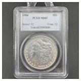 1886 Morgan Silver Dollar PCGS MS65