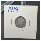 1919 Mercury Silver Dime
