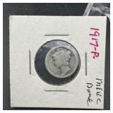 1917 Mercury Silver Dime