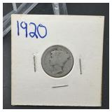 1920 Mercury Silver Dime