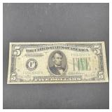 1934 $5 Federal Reserve Note Denver